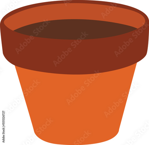 Simple Empty Terracotta Plant Pot