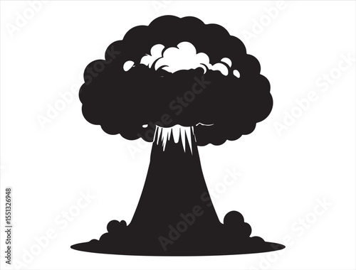 Bomb Explosion Silhouette