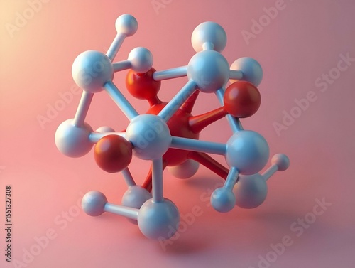 Isosorbide dinitrate, ISDN molecule. It is vasodilator used to treat angina in coronary artery disease. Molecular model. 3D rendering.