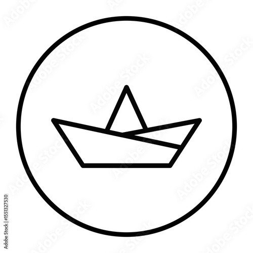 Paper Boat Vector Icons