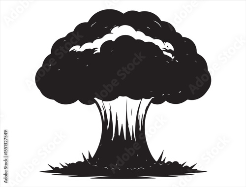Bomb Explosion Silhouette