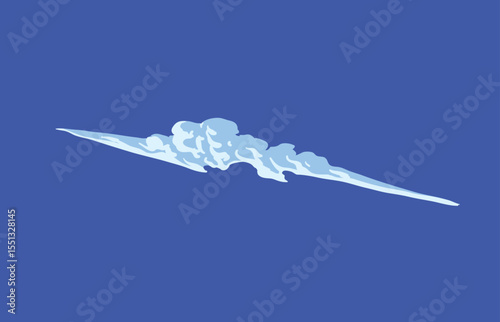 Blue Sky and Soft Blue Cloud Shapes for Background, Scene Building, and Design Elements