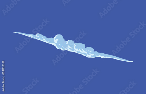 Blue Sky and Soft Blue Cloud Shapes for Background, Scene Building, and Design Elements