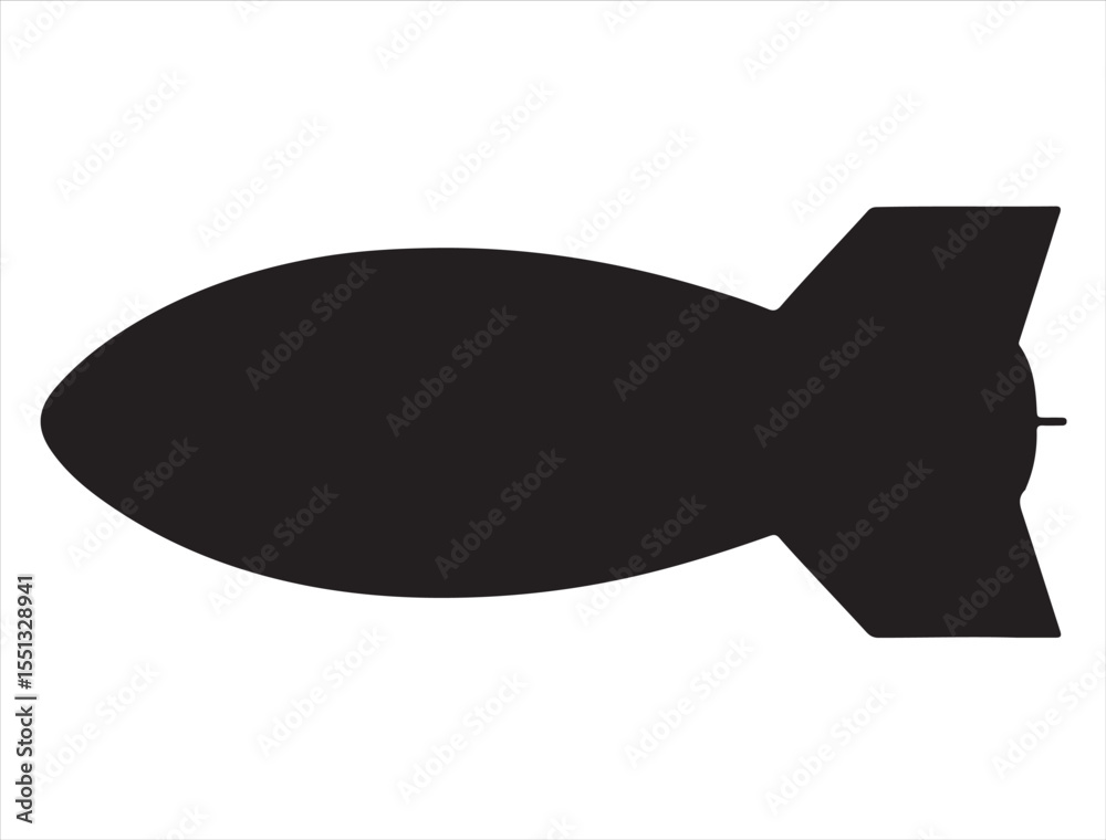 Obraz premium Bomb Silhouette