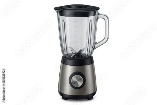 Empty blender standing on transparent background, ready for mixing