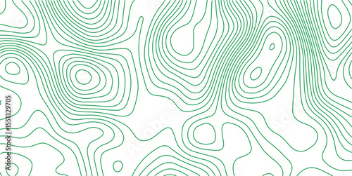 Topographic line background. Topography lines map. Contour geographic texture. Mountain pattern. Topograph terrain. Conditional relief geography.