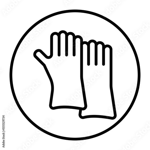Cleaning Gloves Vector Icons