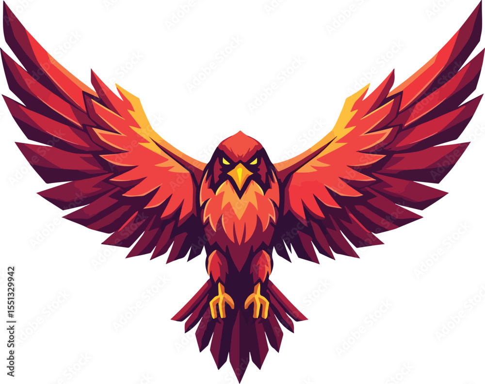 Fototapeta premium Majestic Eagle Soaring Through the Sky With Outstretched Wings of Power and Grace