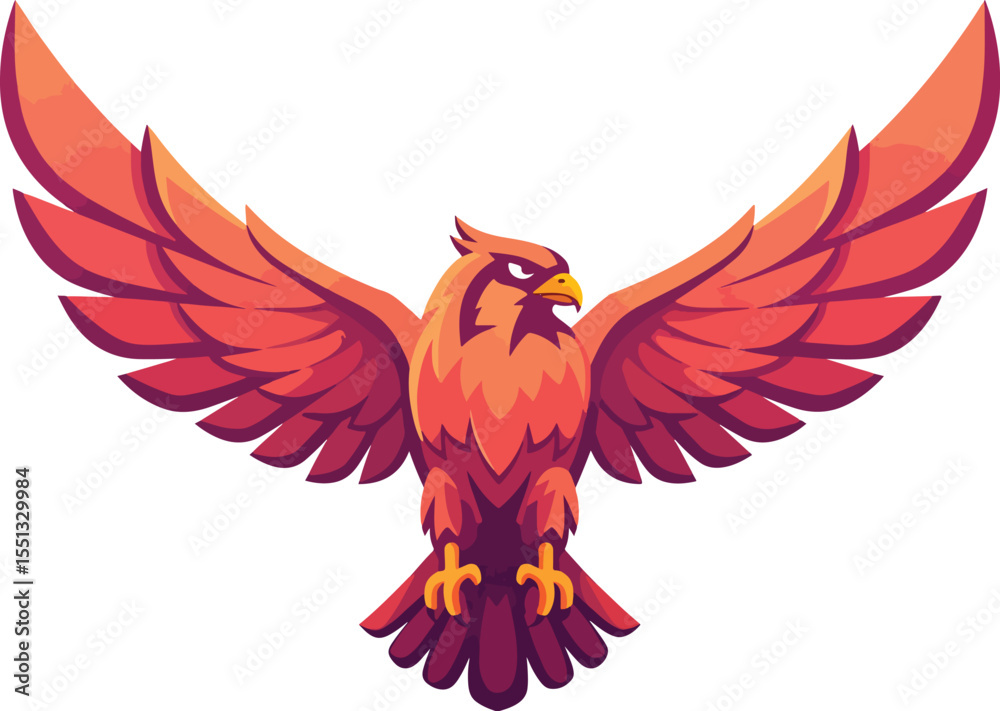 Fototapeta premium Majestic Eagle Soaring with Wings Spread in a Powerful Display of Freedom and Strength