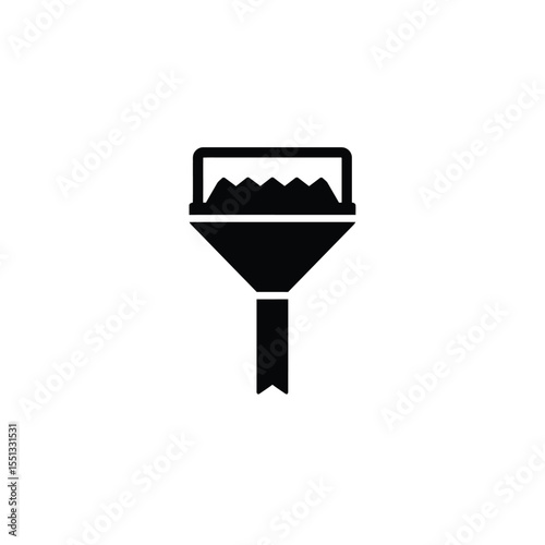 Black Silhouette Vector Wasp Trap Icon White Background