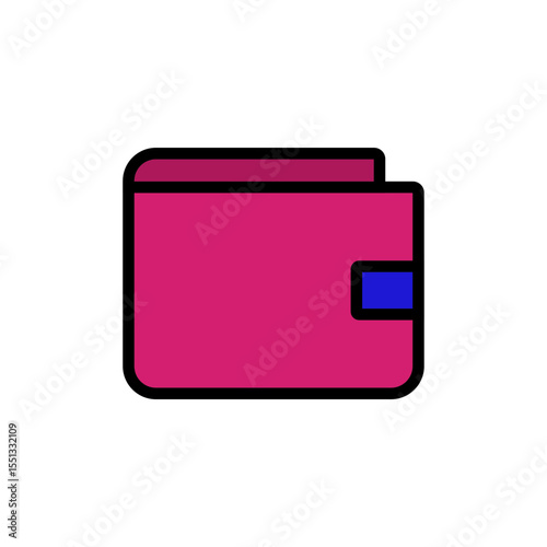 wallet icon vector, e-wallet icon on transparent background