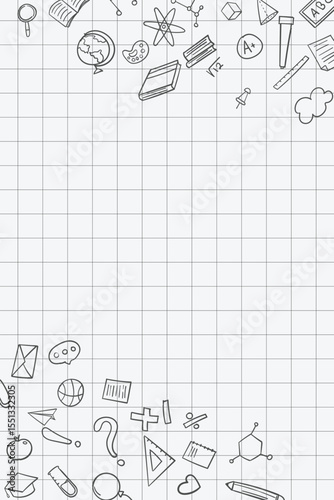 Back to school vector design. Back to school educational elements. Vector illustration