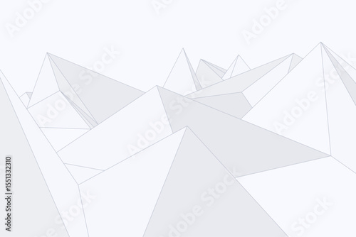 Abstract polygon peaks form an origami-inspired vector background with clean geometric lines and a minimal design