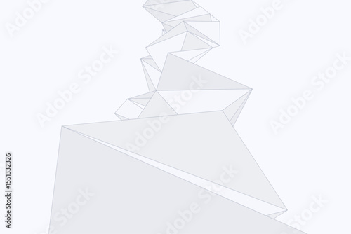 Minimalist vector background featuring abstract origami-style polygons with sharp angular lines and symmetry
