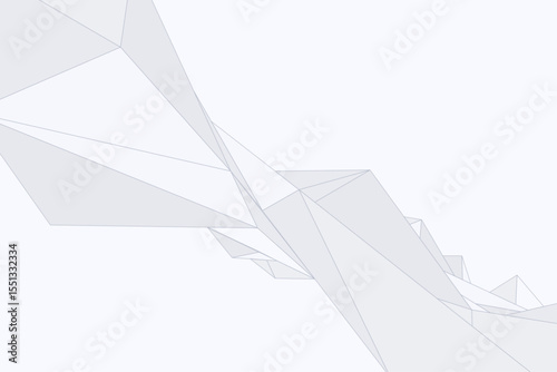 Vector background filled with origami polygon structures creating a geometric landscape in abstract style