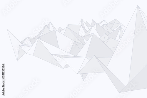A modern abstract background with geometric polygonal forms resembling origami paper peaks in vector style