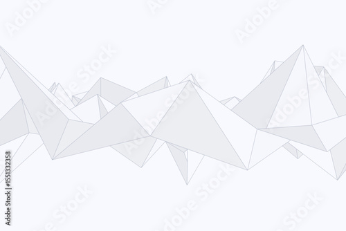 Light-toned vector background composed of geometric origami polygon structures in a minimal abstract design
