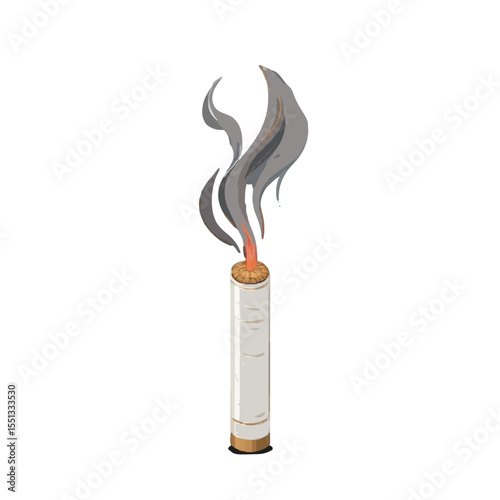 cigarette and ashtray