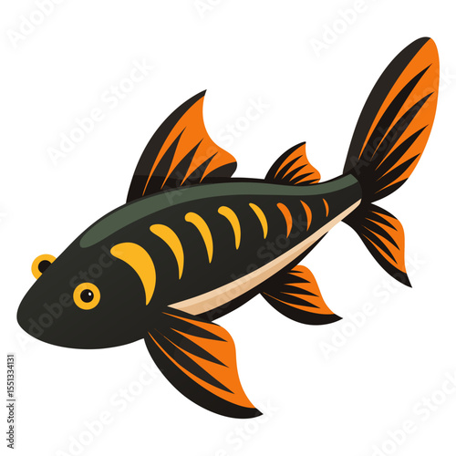 Bristlenose Pleco Fish Icon for Aquarium Themed Designs