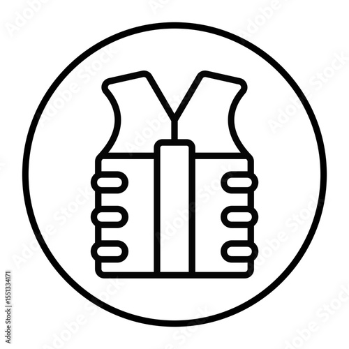 Bulletproof Vest Vector Icons