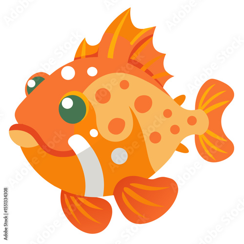 Camouflaged Frogfish Vector Icon with a Modern Design
