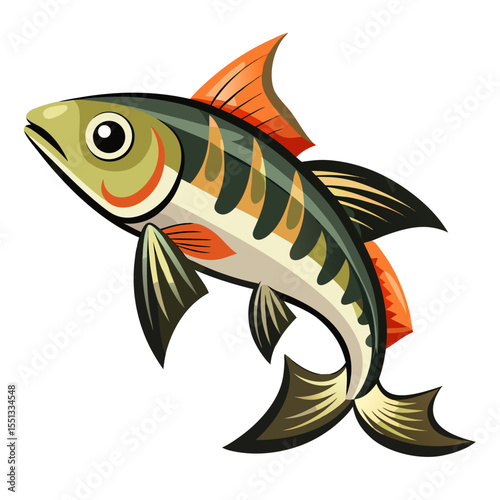 School of Minnow Fish Vector Icon in a Simple Design
