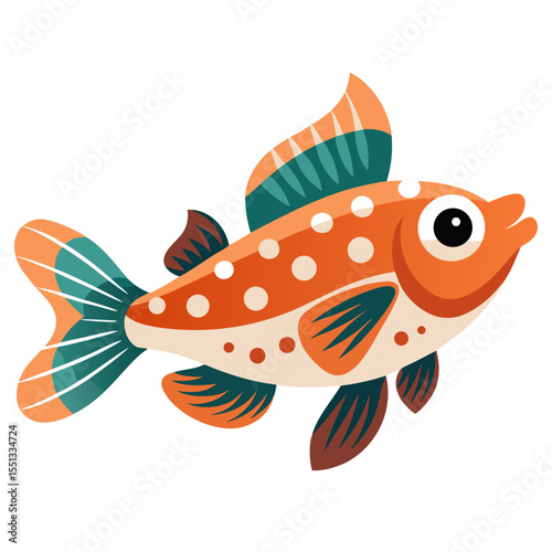 Minimalist Sculpin Fish Graphic for River and Sea Art