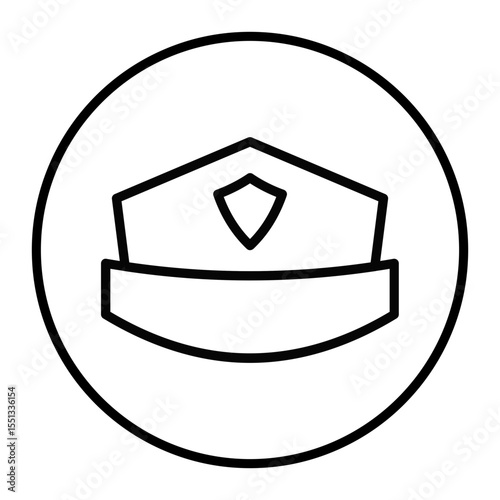 Police Hat Vector Icons
