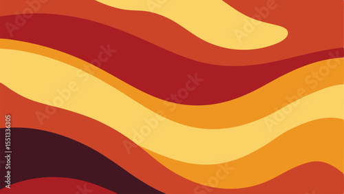 Abstract warm wavy lines design featuring gradient color transitions suitable for various creative projects