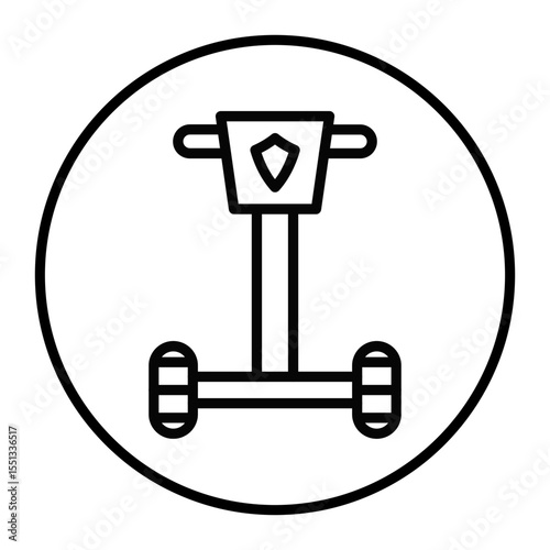Police Segway Vector Icons