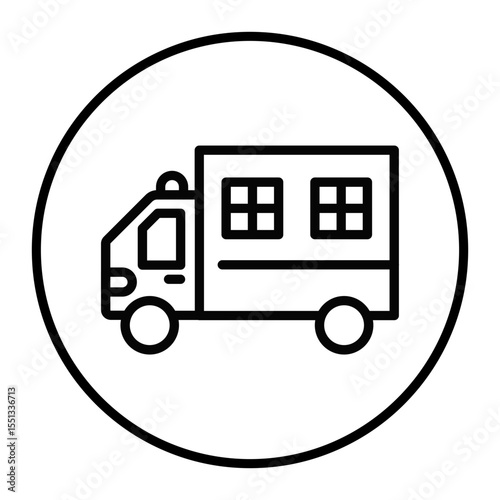Police Van Vector Icons