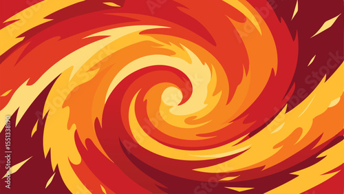 Vibrant swirling fire abstract graphic with dynamic warm colors suitable for creative designs