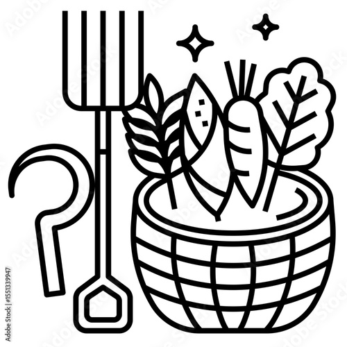 Agriculture outline style icon