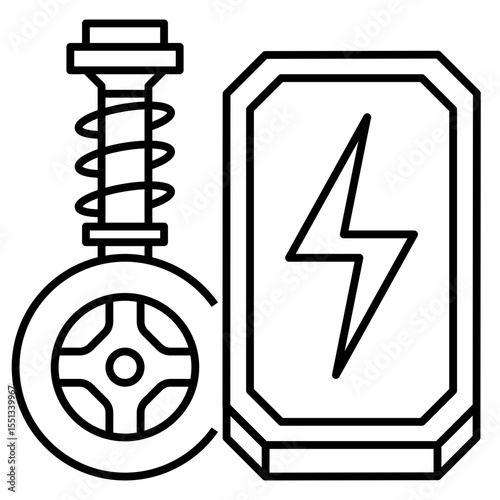 Automobile outline style icon