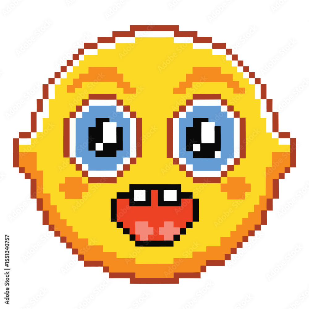 Obraz premium Pixel dizzy face