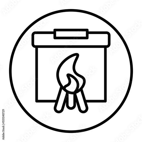 Fireplace Vector Icons