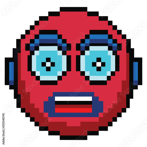 Pixel dizzy face