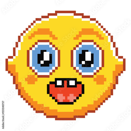 Pixel dizzy face
