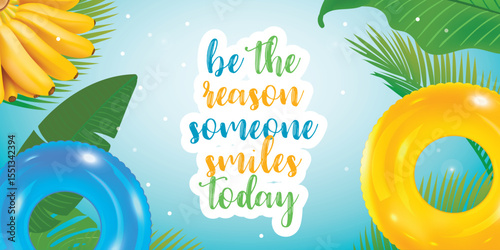 Hello Summer Vector Background Template Design
