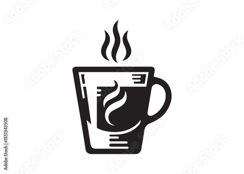 Espresso shot Glass silhouette vector, Glass Icon