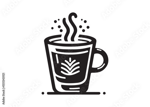 Espresso shot Glass silhouette vector, Glass Icon
