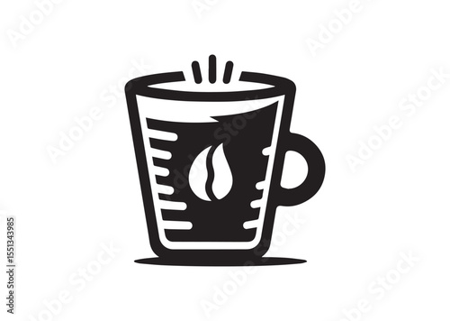 Espresso shot Glass silhouette vector, Glass Icon