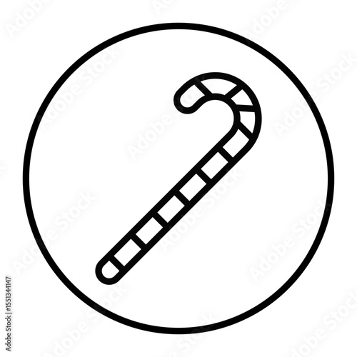 Candy Cane Vector Icons