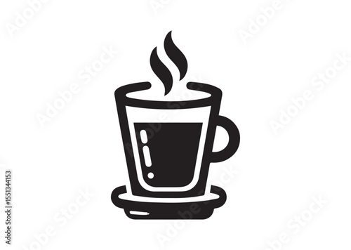 Espresso shot Glass silhouette vector, Glass Icon
