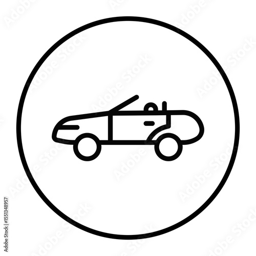 Convertible Car Vector Icons