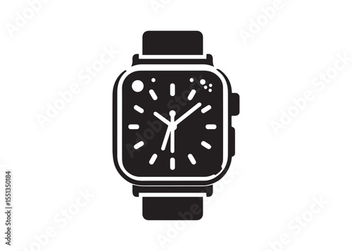 Smartwatch silhouette vector, Smartwatch Icon