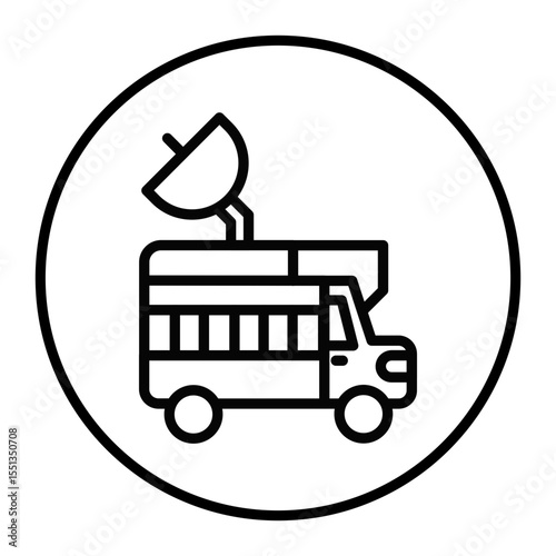 News Van Vector Icons