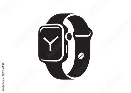 Smartwatch silhouette vector, Smartwatch Icon