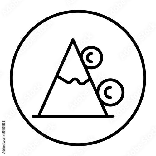 Snow Avalanche Vector Icons