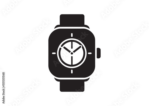 Smartwatch silhouette vector, Smartwatch Icon